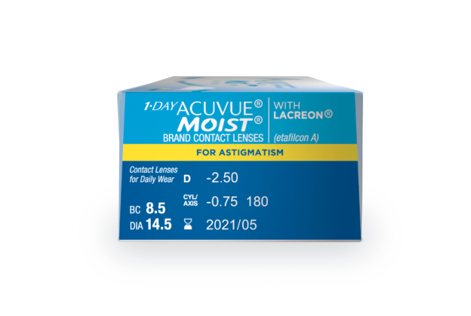 1-Day Moist Para Astigmatismo